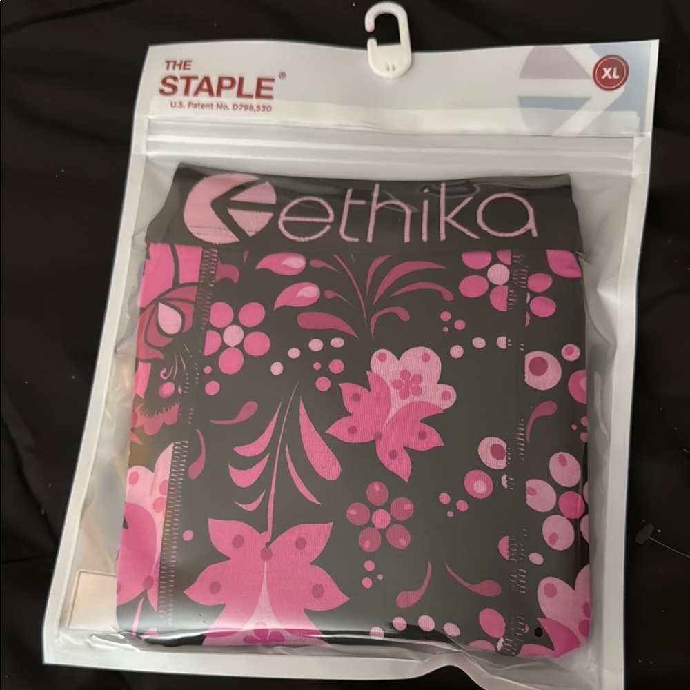Ethika Gray and Pink Floral Underwear